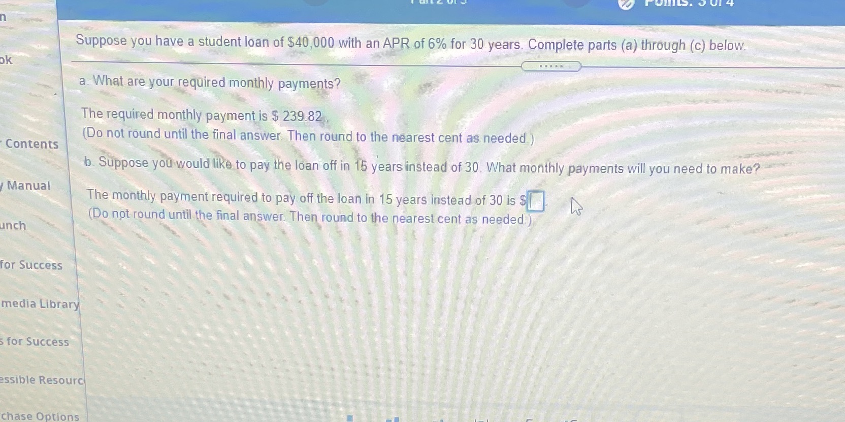 Suppose you have a student loan of $40,000 with