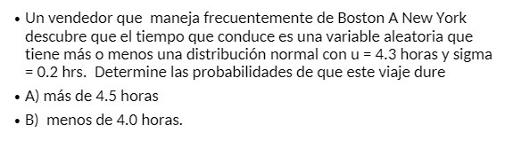 . Un vendedor que maneja frecuentemente de Boston