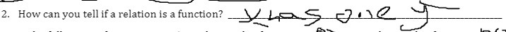 2. How can you tell if a relation is a function