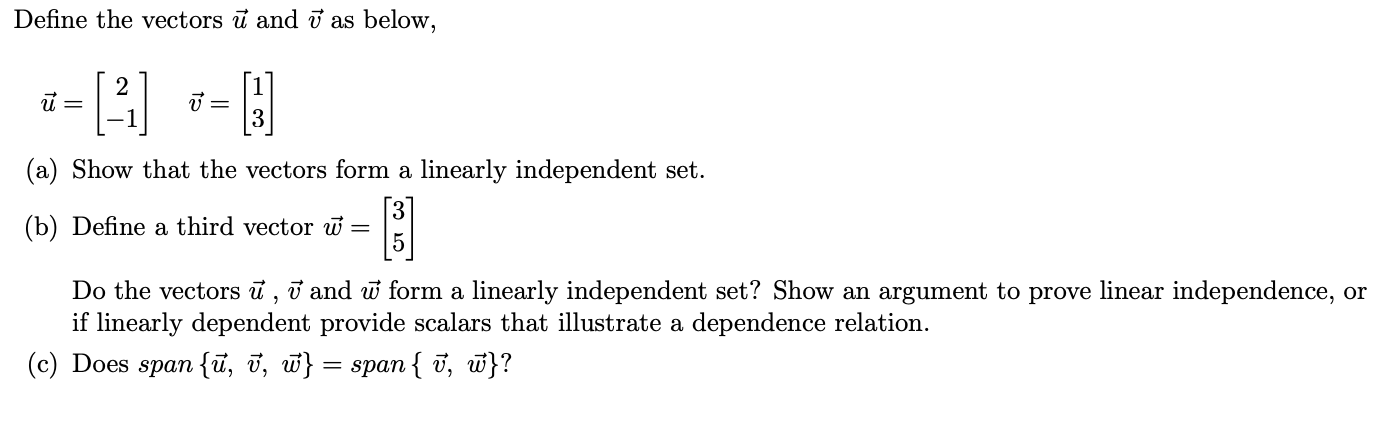 Thank you! Define the vectors u and u as below,