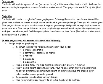 Description Students will work in a group of two