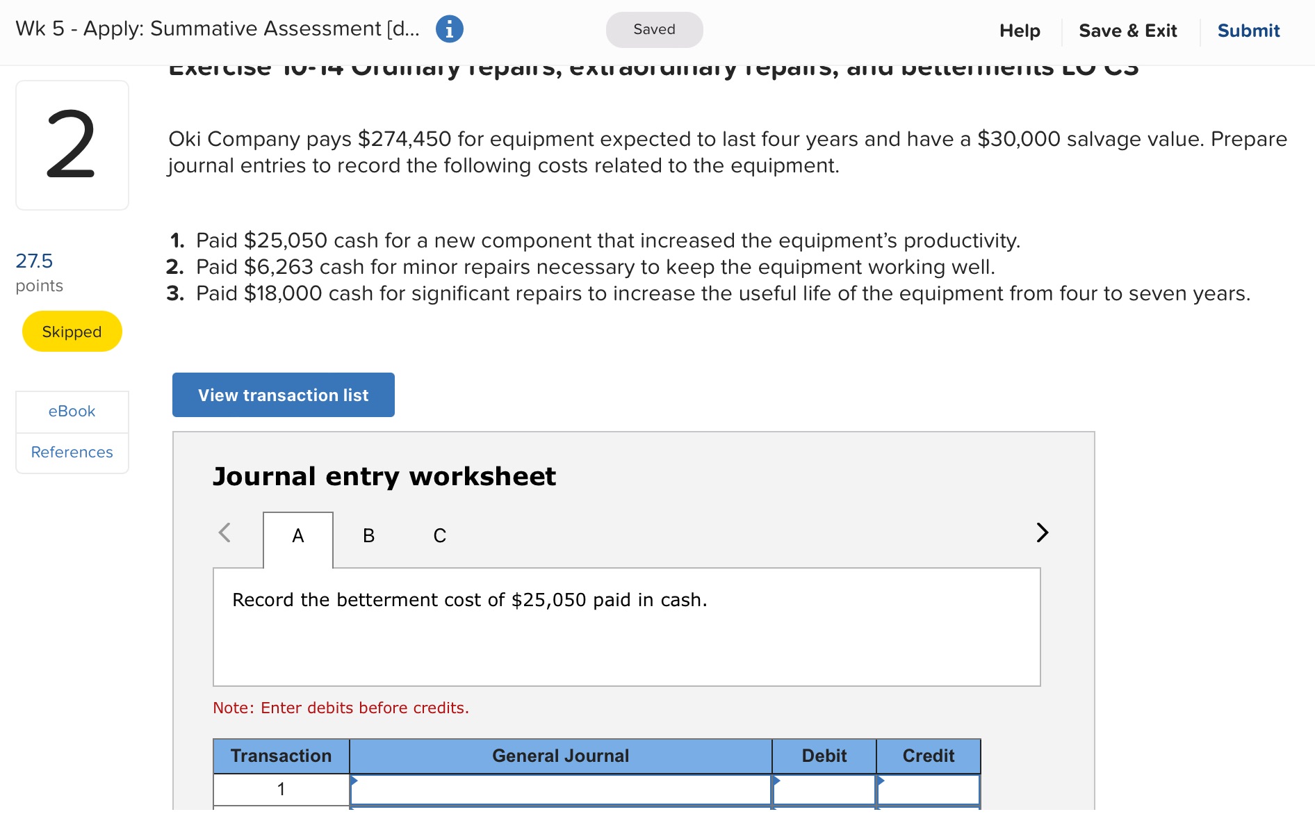Can someone help with journal entries for abc Wk