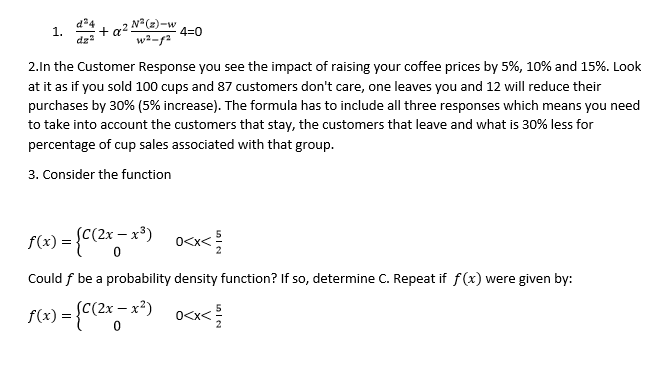 Math assignment (Mat 215) I LE 2.ln the Customer