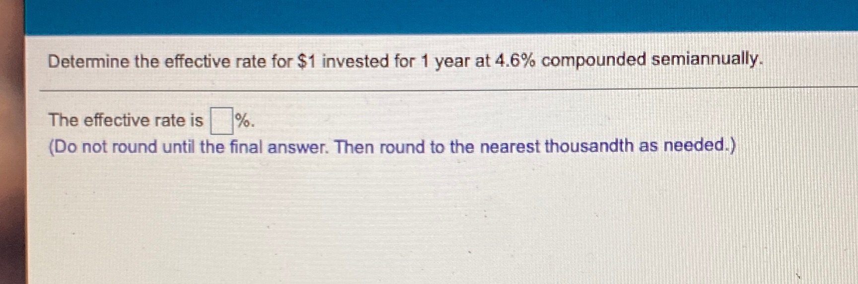 Question 5: Compound interestThanks so much! I