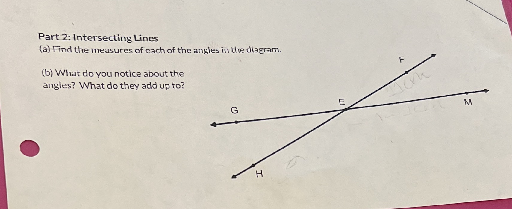 I'm having trouble finding each angle Part 2: