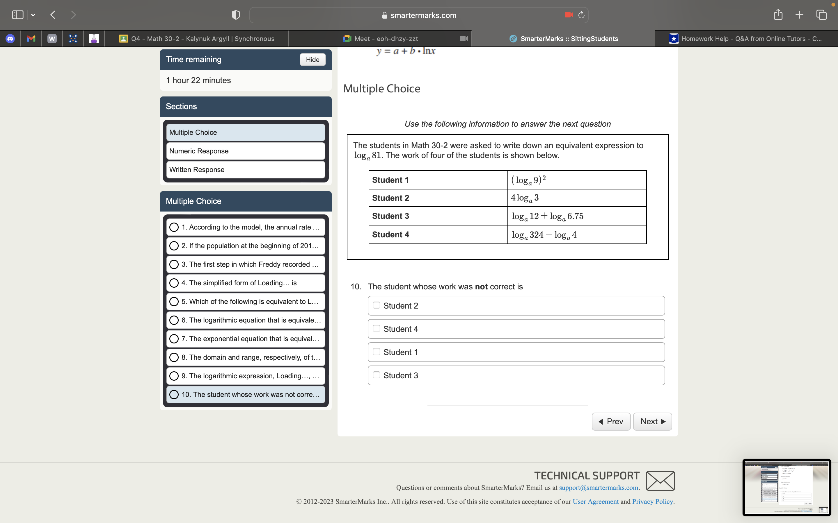 I need help to all D smartermarks.com [z] oi Math