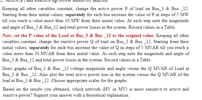 4. ACTIVE (I ) and Reactive Power sensitivity