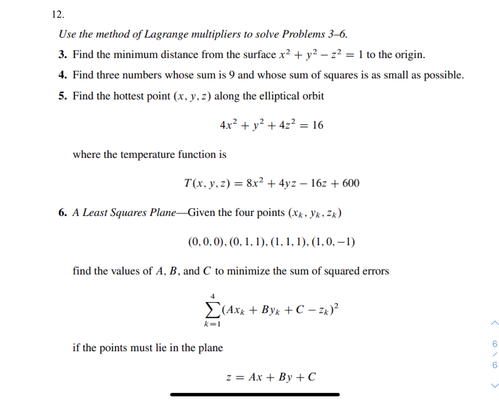 12. Use the method of Lagrange multipliers to