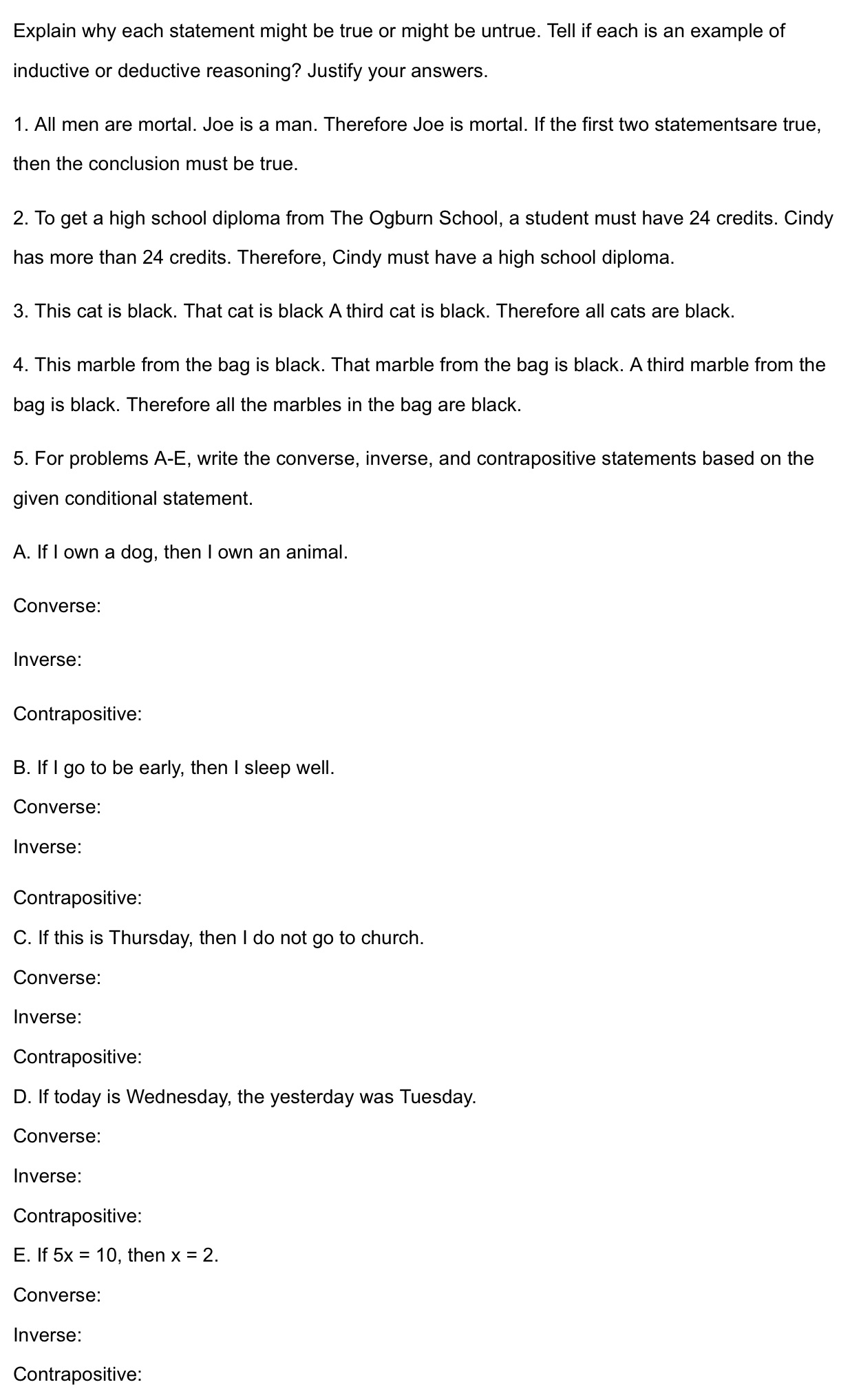 Explain why each statement might be true or might