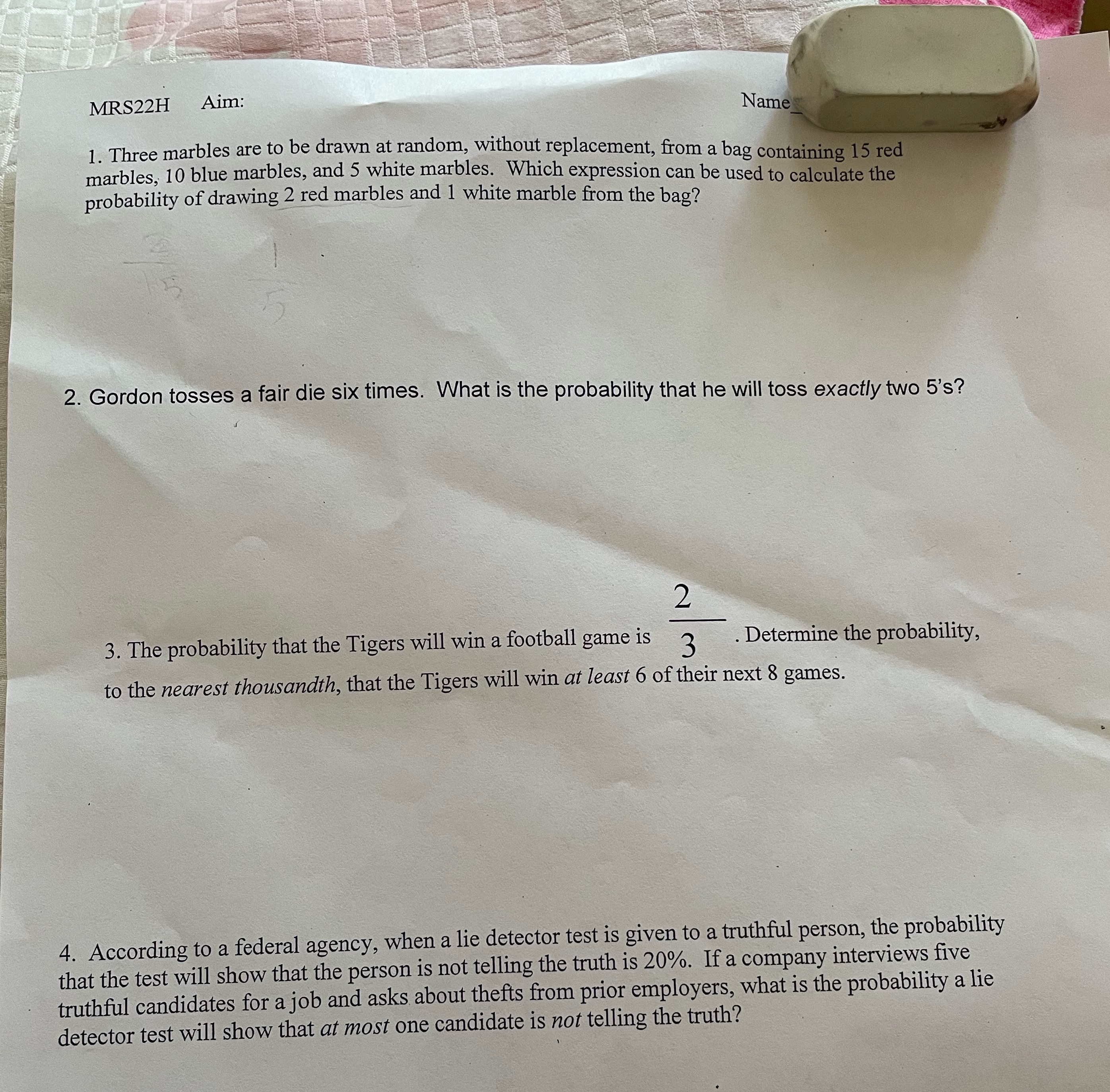 Hello, there are 4 questions. Thank you so much!!