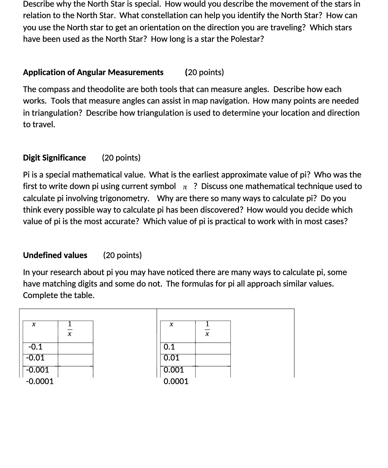Describe why the North Star is special. How would