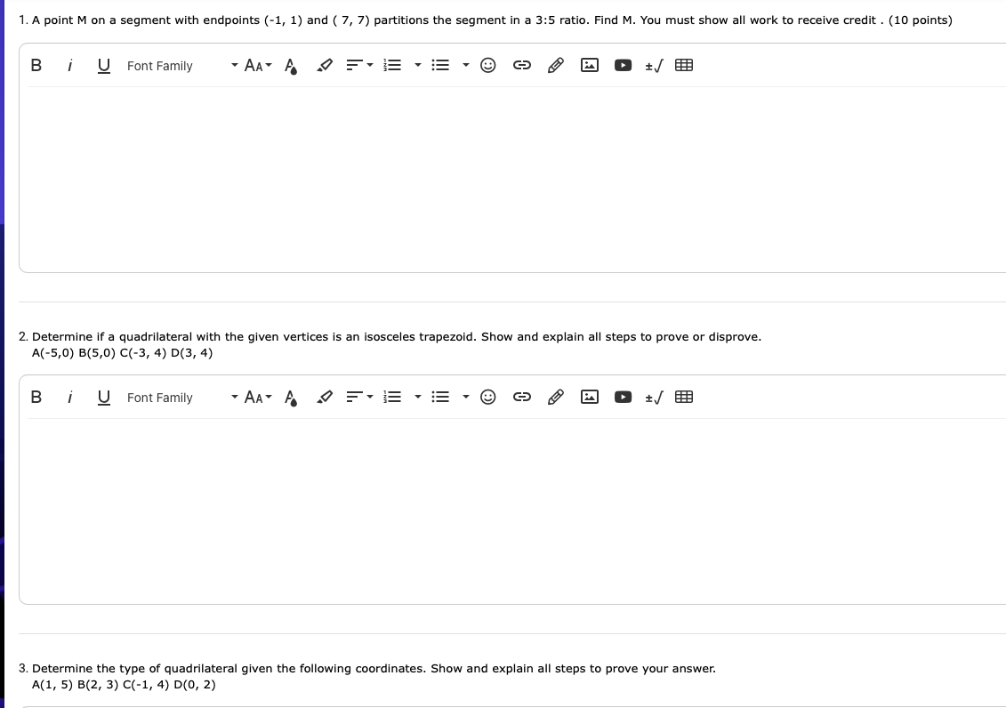 4. A line contains the points R (-1, 8) S (1, 4)