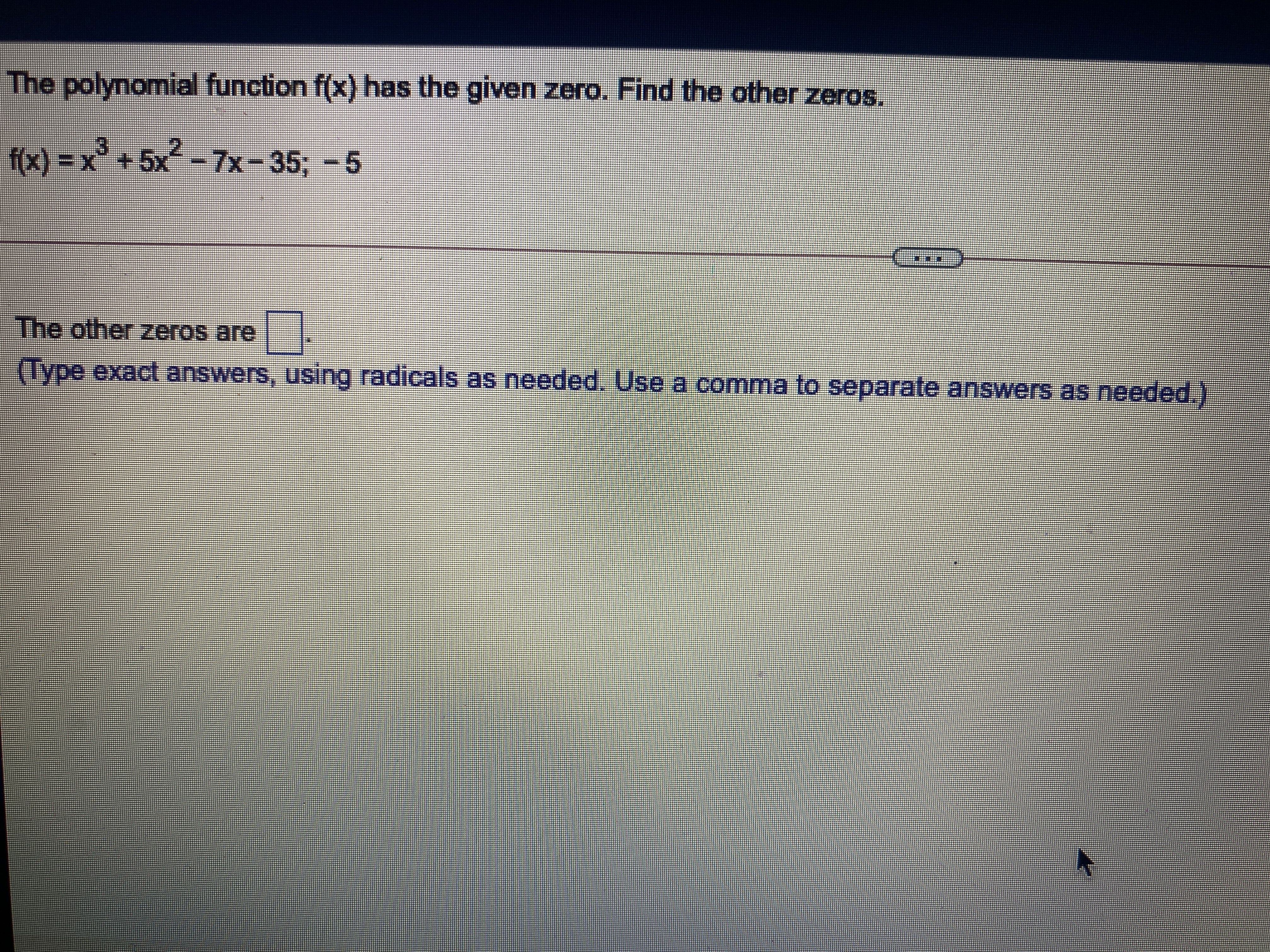 \f\f\f(Section 8.4) Points: 0 of 1 Given that the