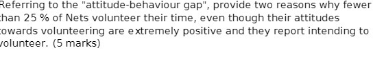 Referring to the "attitude-behaviour gap",