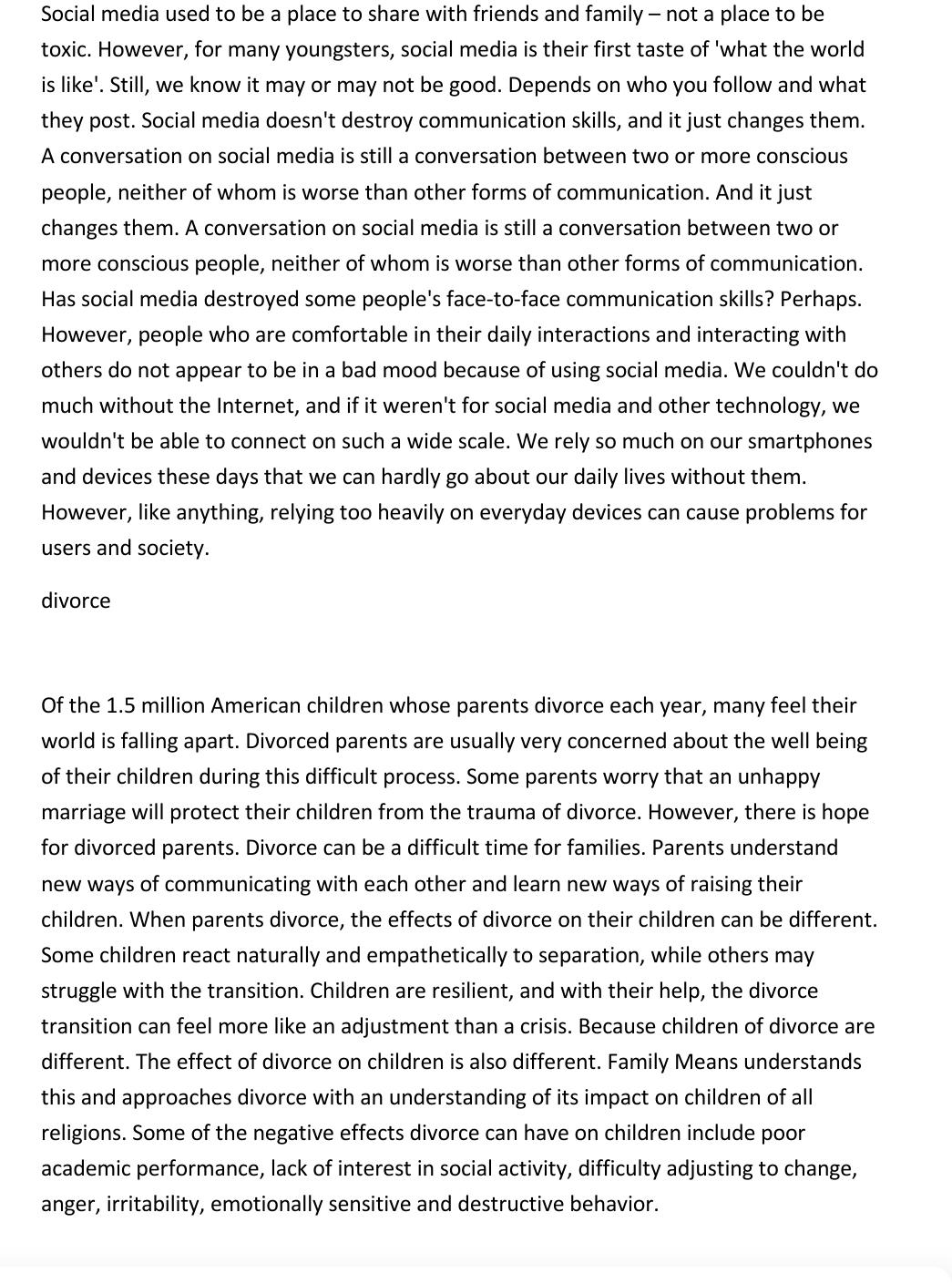 3. Collect evidence from research that supports