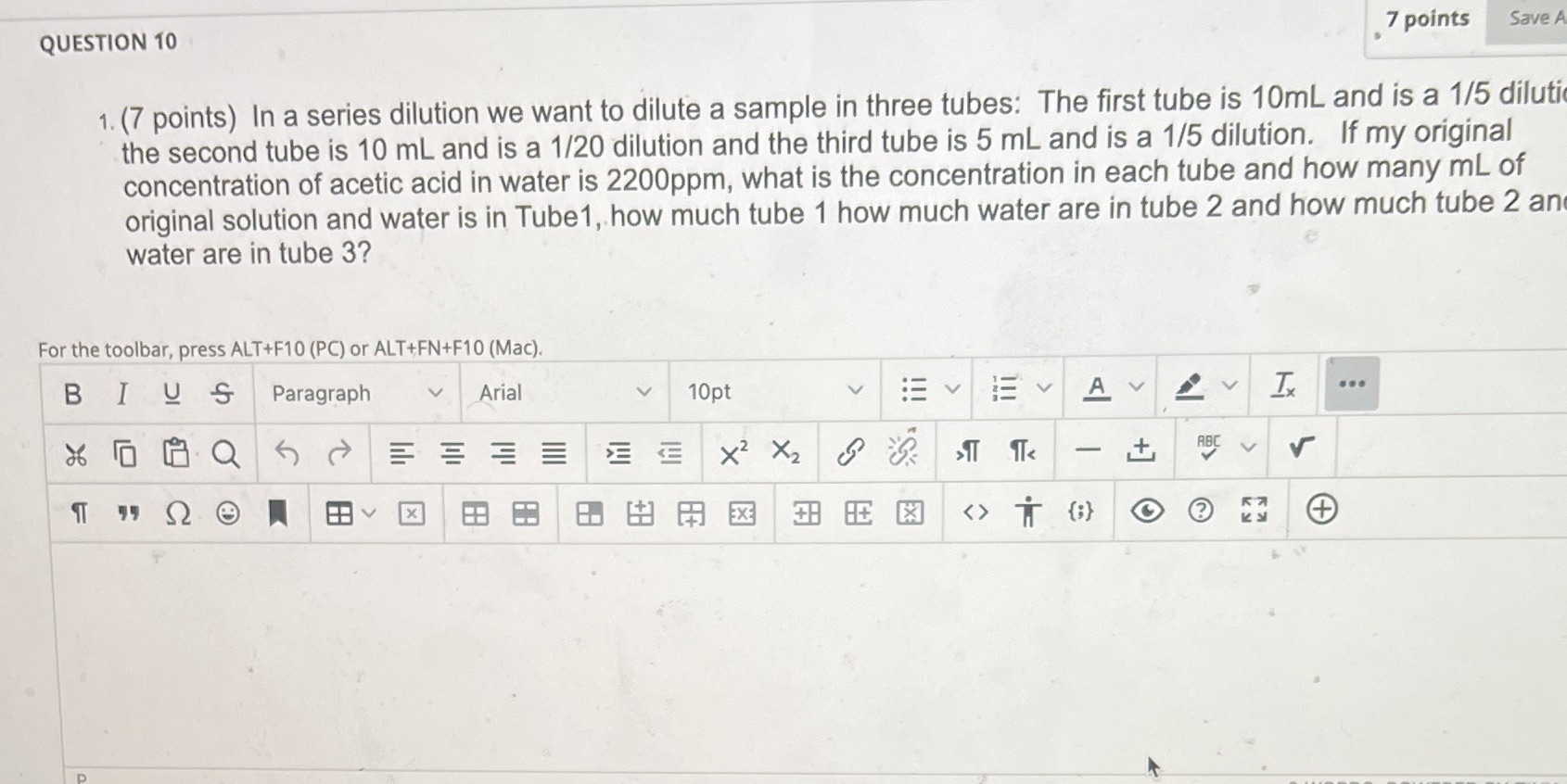 10 QUESTION 10 7 points Save A 1. (7 points) In a