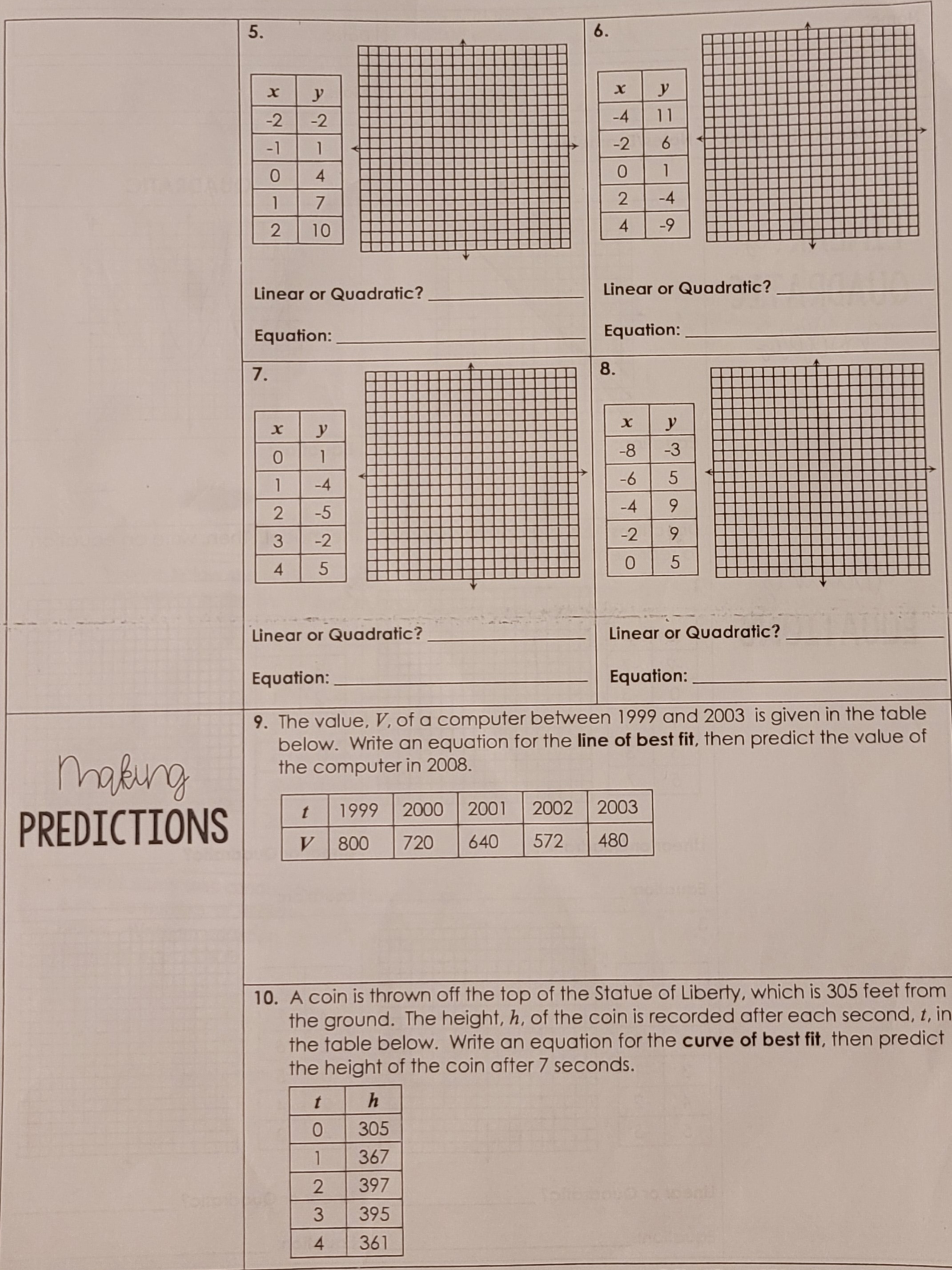 Main Ideas/Questions Notes/Examples LINEAR
