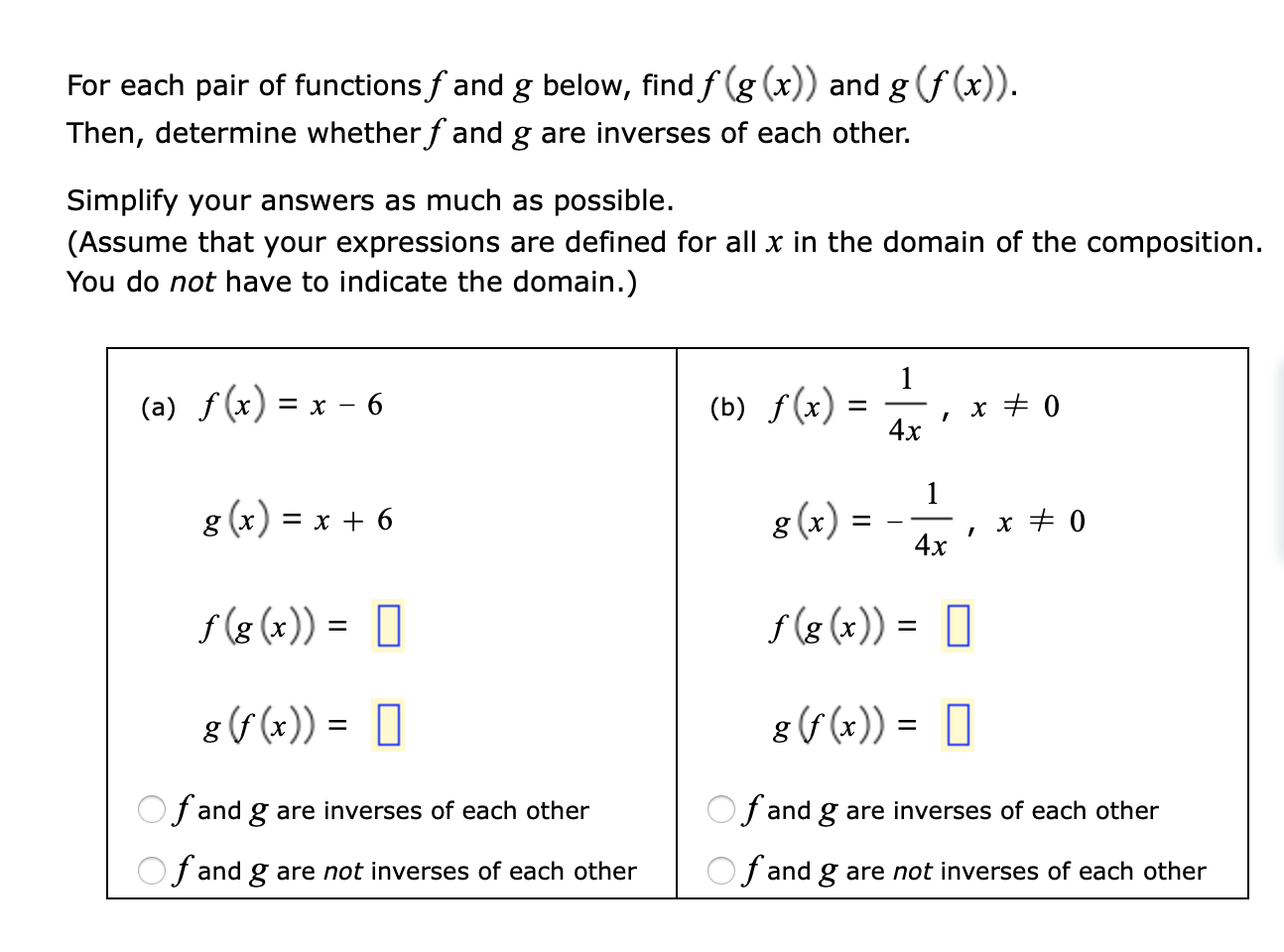 PreAlgebra Review/Practice For each pair of