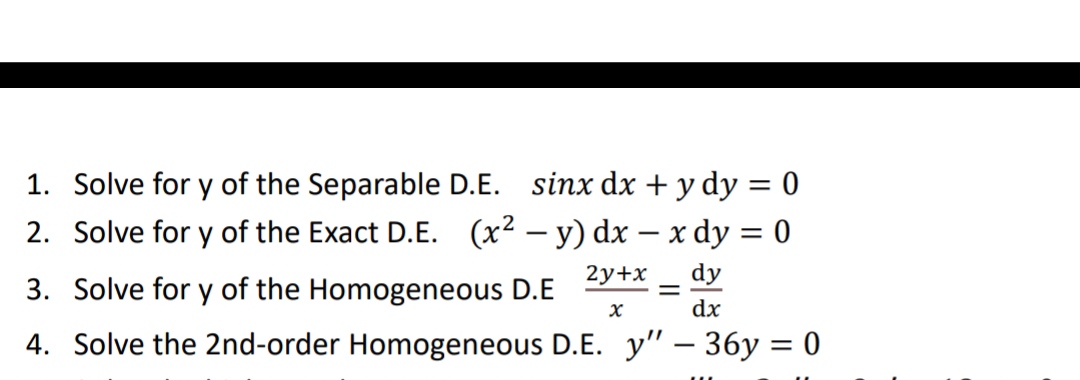 tysm, please answer this all ASAP 1. Solve for y