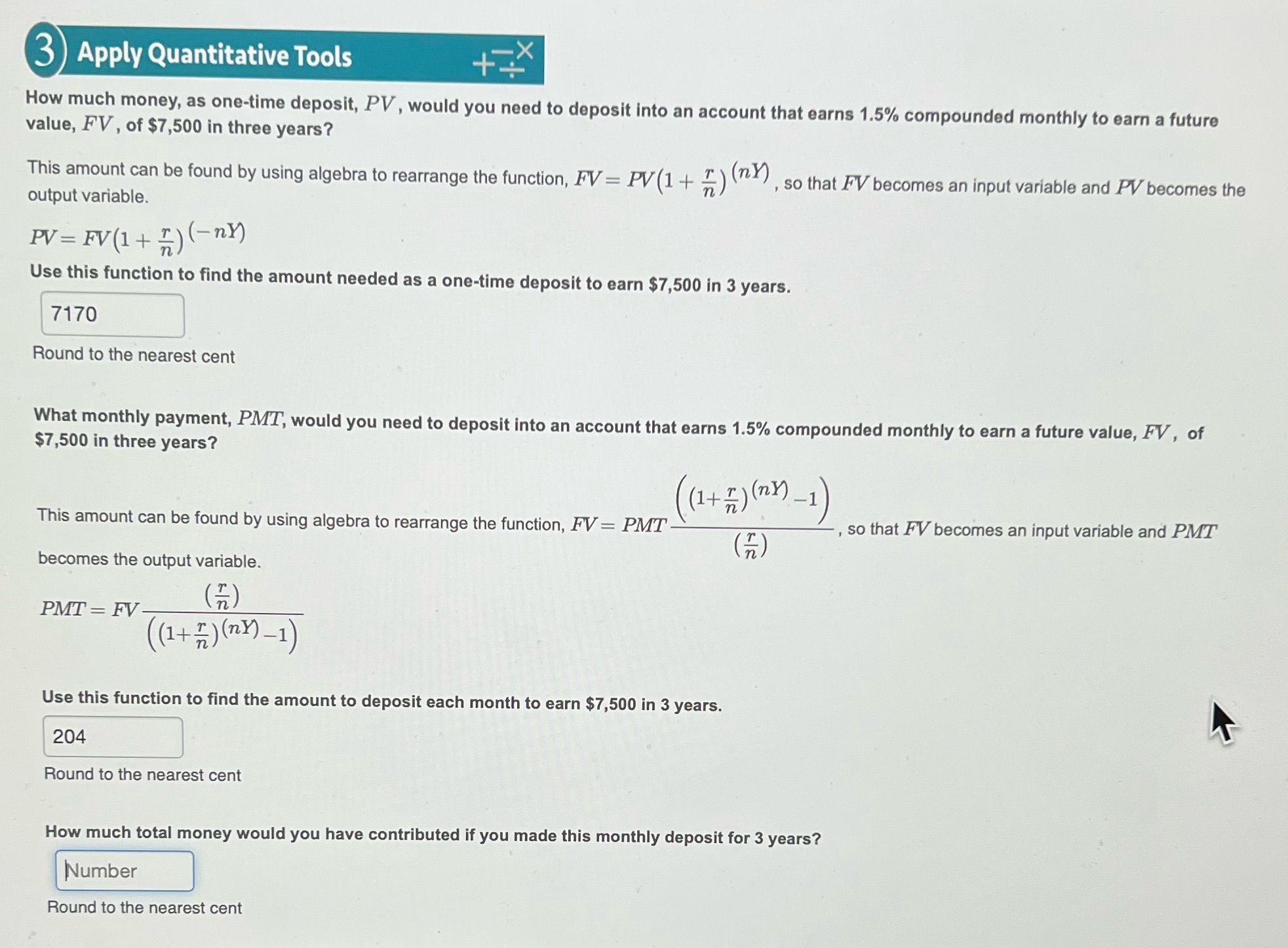 9 Apply Quantitative Tools -+ style=