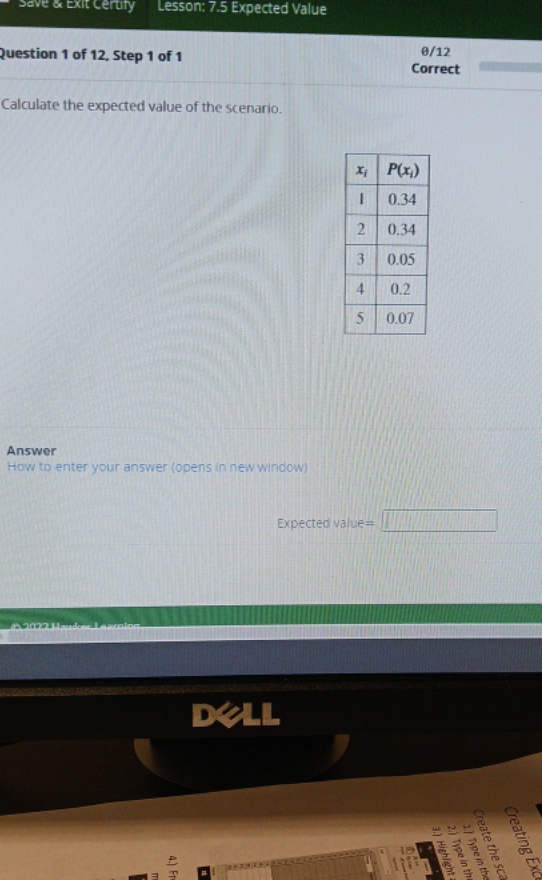 Answer Please. Save & Exit Ceruity Lesson: 7.5
