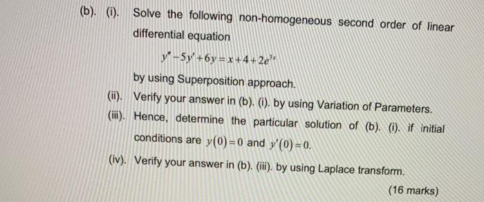 Need help . (b). (i). Solve the following
