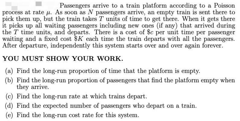 Passengers arrive to a train platform according