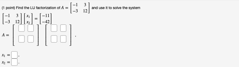 Please answer all questions (1 point) Consider