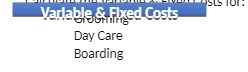 Varlable & Fixed Costs Day Care Boarding