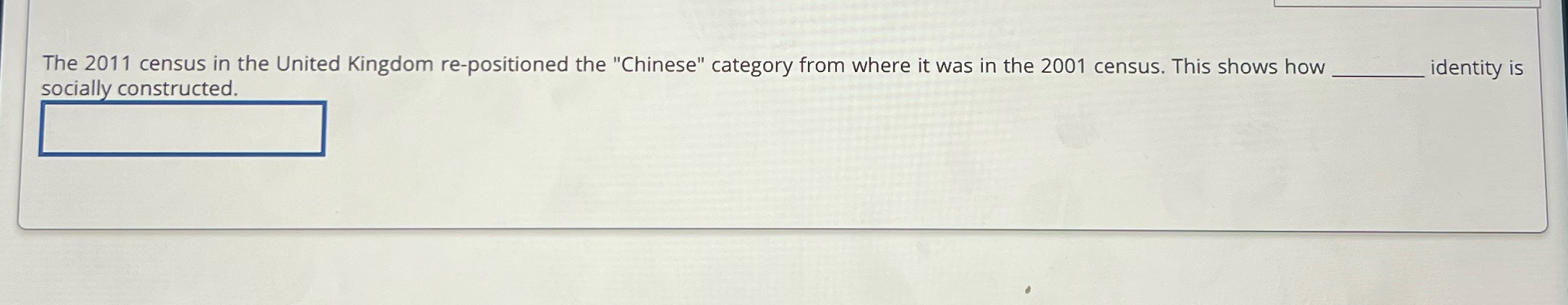 The 2011 census in the United Kingdom