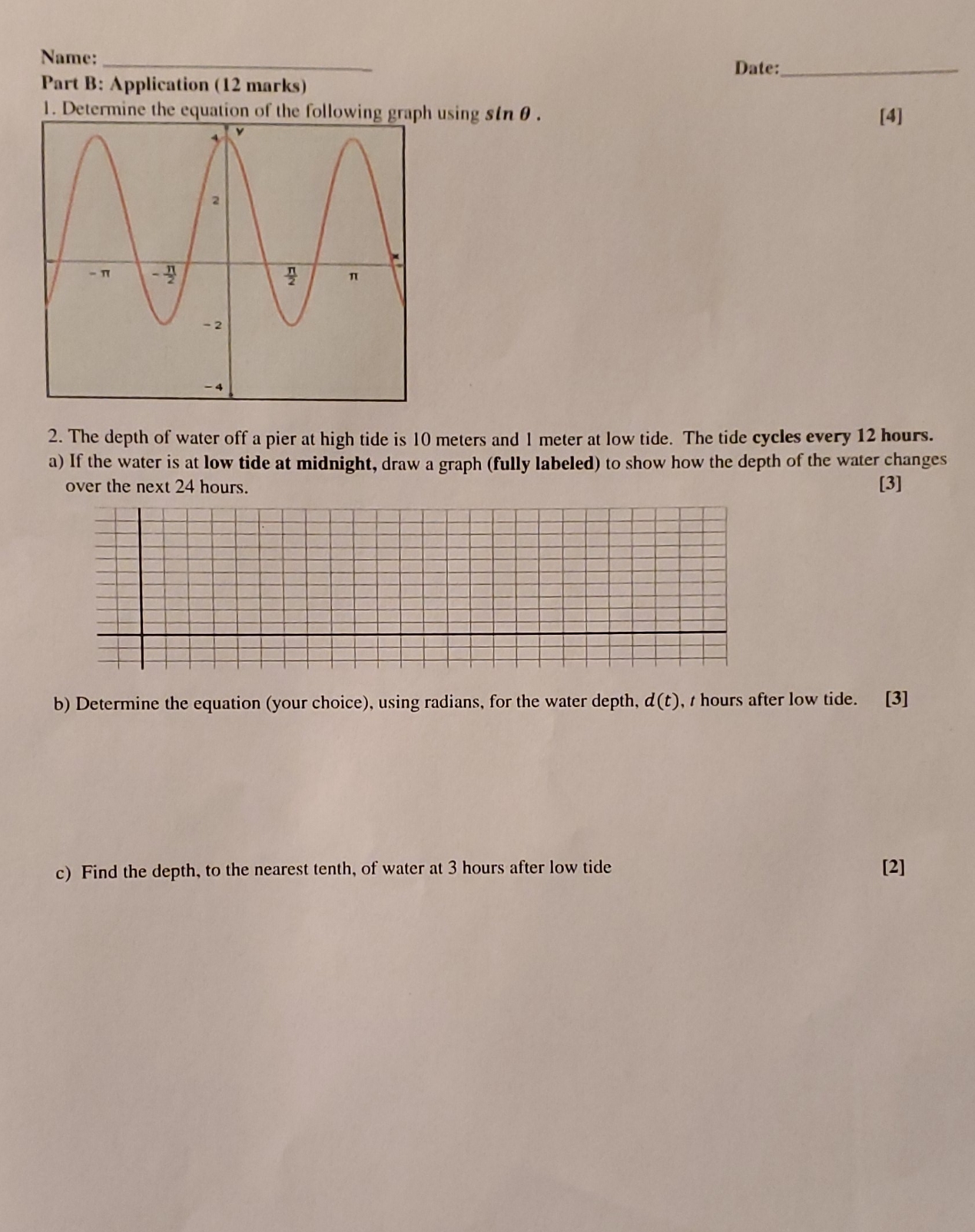 plz answer as fast as you can Name: Date: Part B: