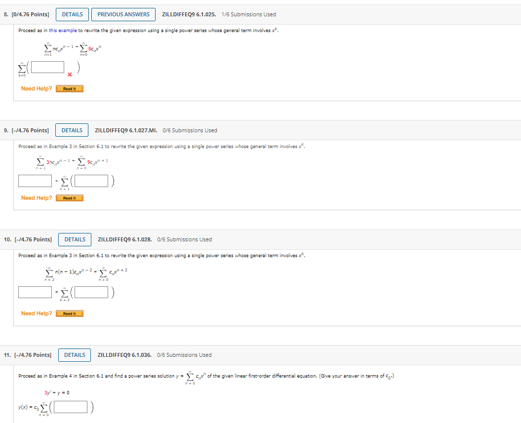 8. [0/4.76 Points] DETAILS PREVIOUS ANSWERS