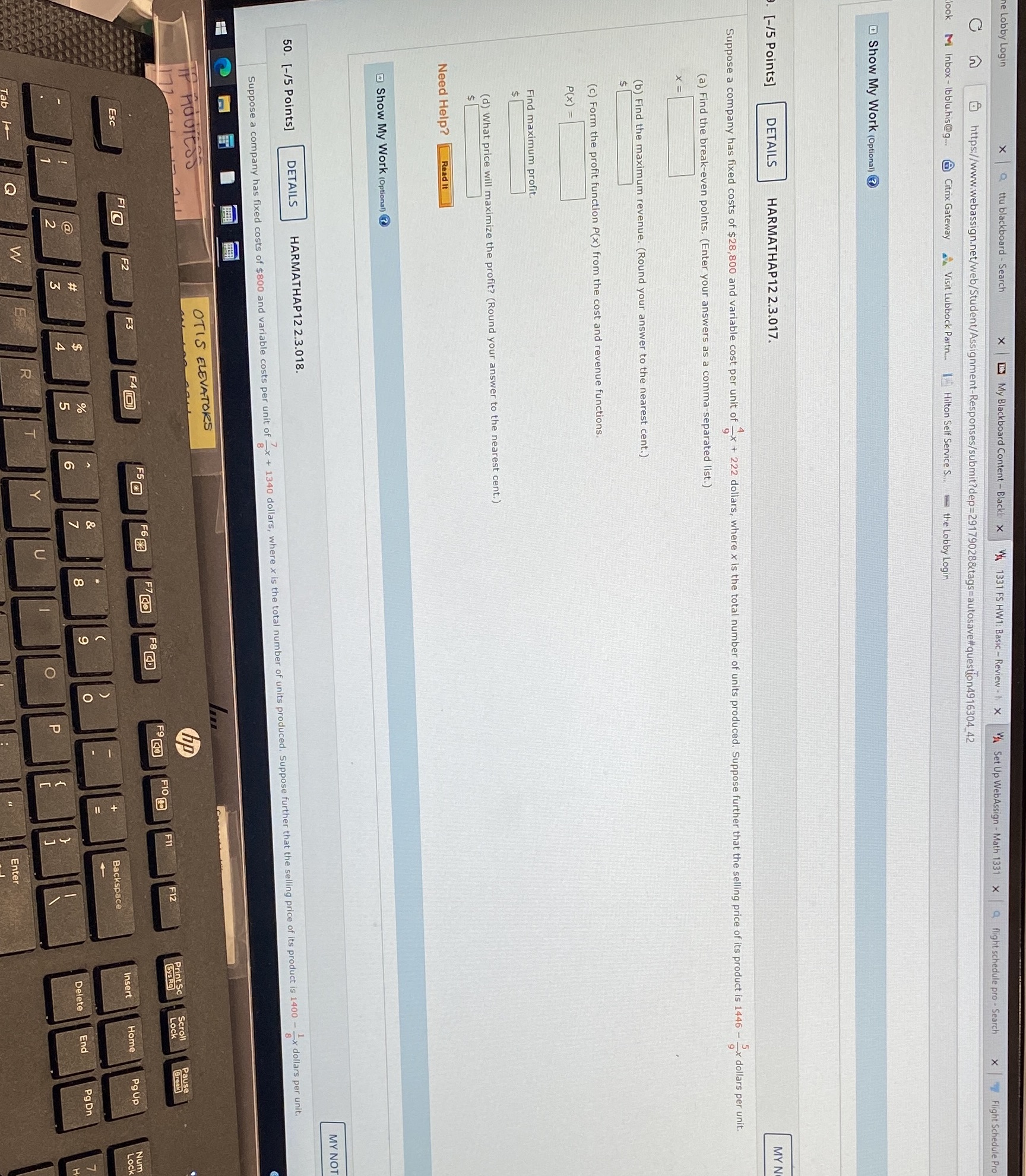 Lobby Login x Q ttu blackboard - Search C B My