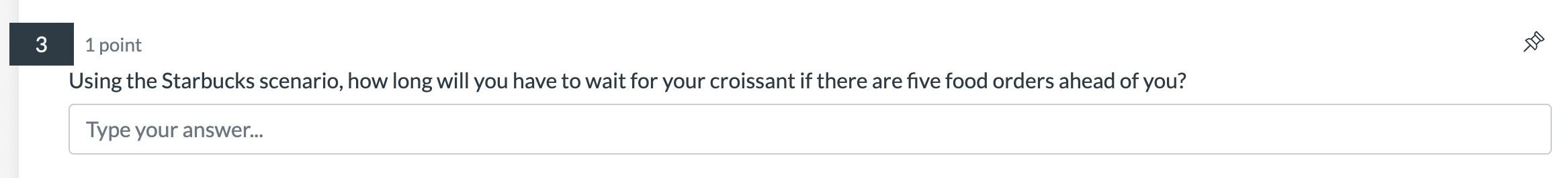 1 point Please read the following scenario and