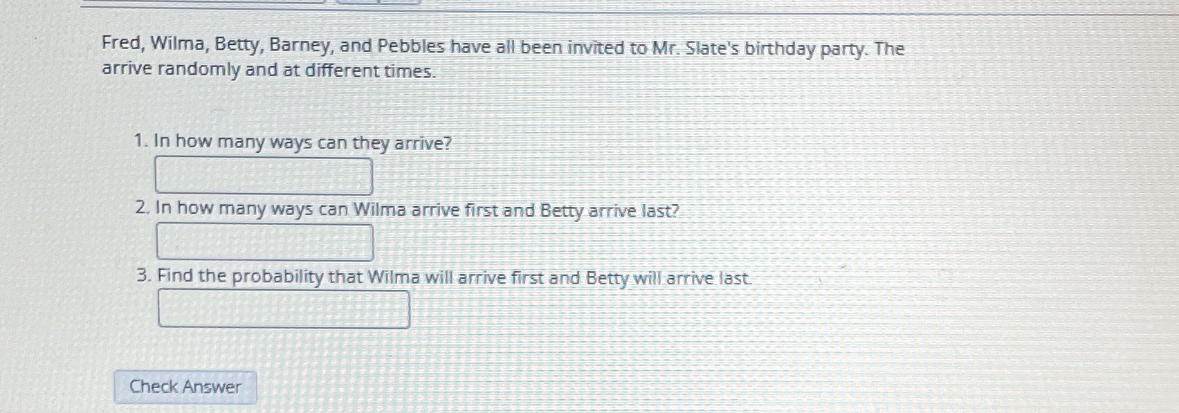 Fred, Wilma, Betty, Barney, and Pebbles have all