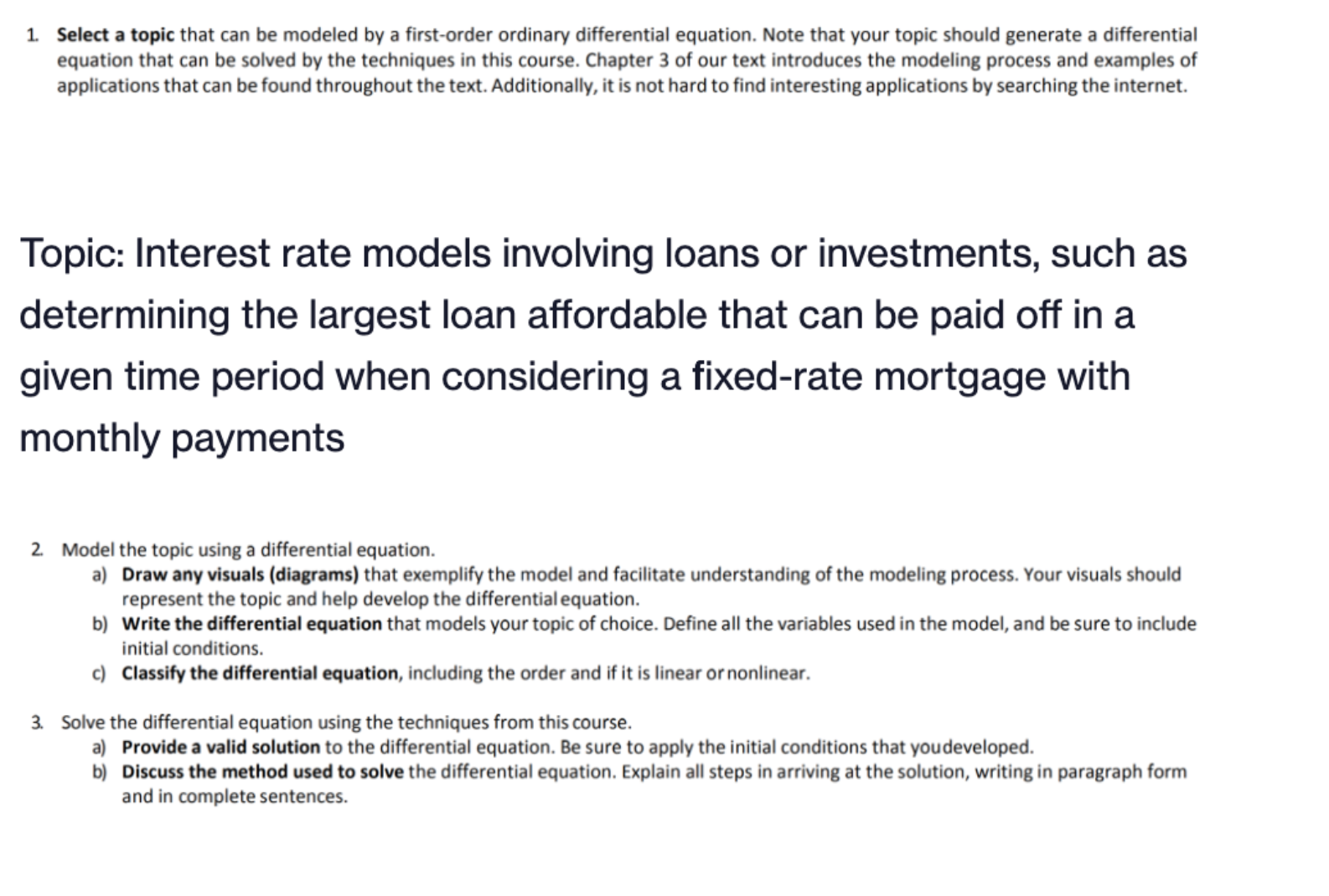 Please use the topic I have stated using the