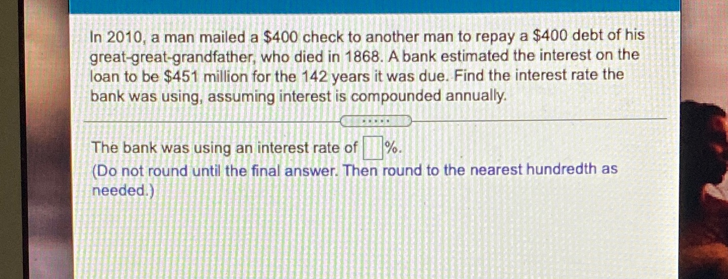 Question 8: Compound interestThanks so much! I