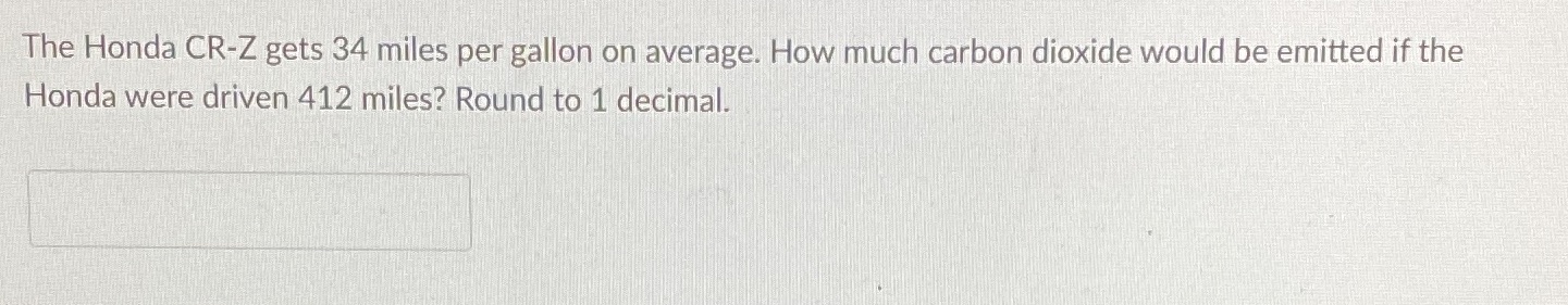 The Honda CR-Z gets 34 miles per gallon on