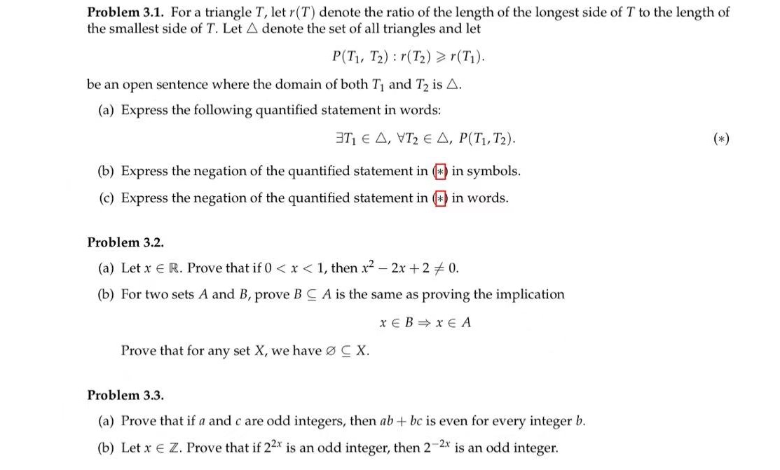 Problem 3.1. For a triangle T, let r(T) denote