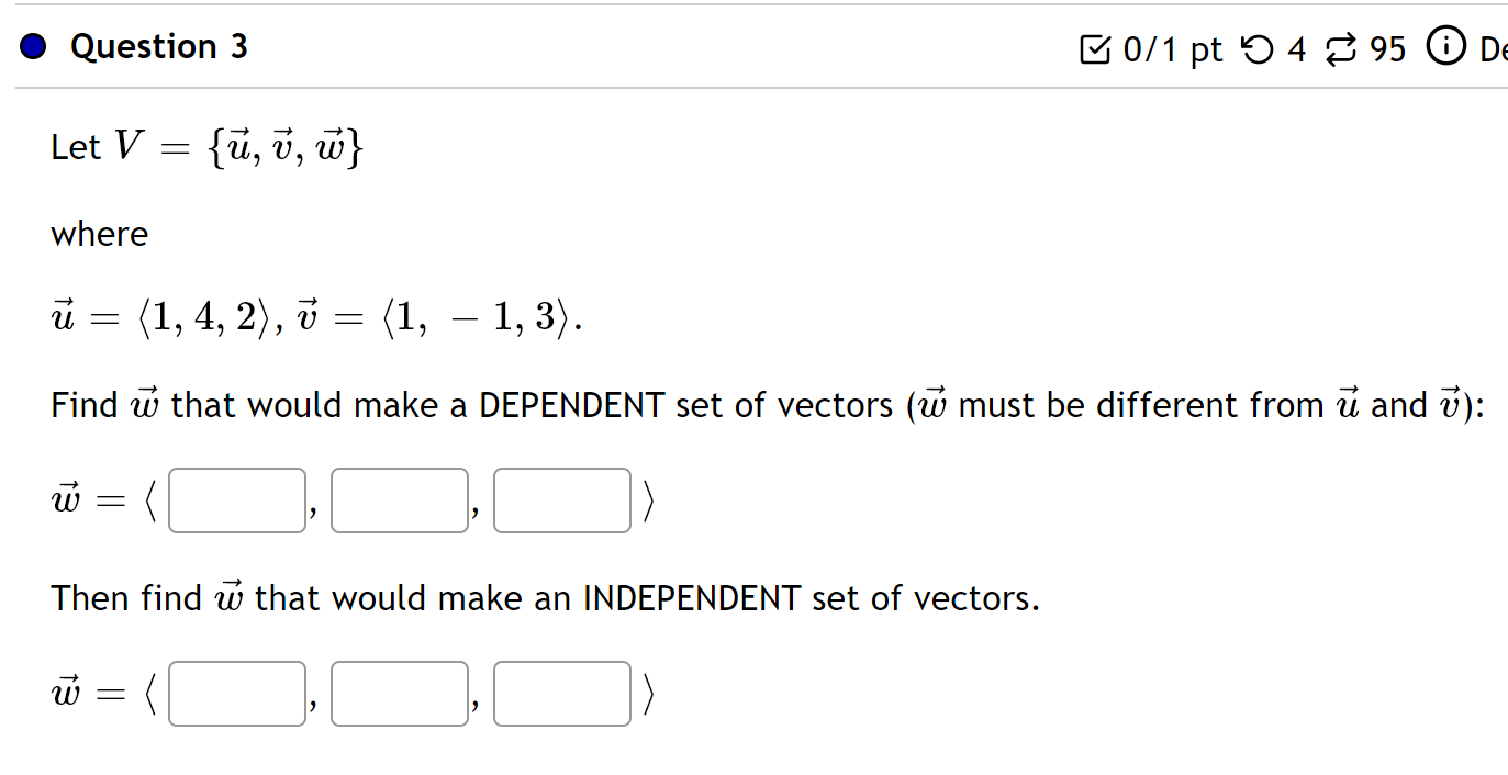 Please teach how to solve . Question 3 0/1 pt 9 4