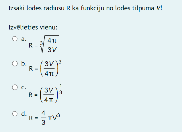 Question 1 Funkcijas y = - Vx + 2+3 ir .... 2 :0