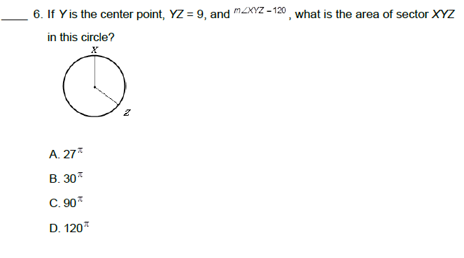 6. If Y is the center point, YZ = 9, and MZXYZ
