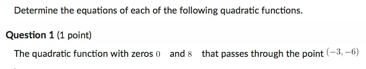 Determine the equations of each of the following