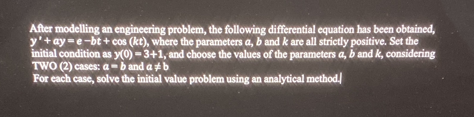 Aer modelling an engineering problem, the