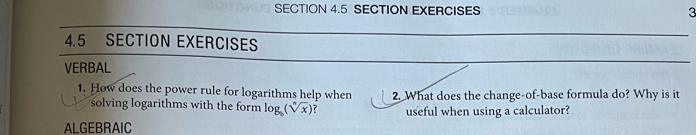 SECTION 4.5 SECTION EXERCISES 3 4.5 SECTION