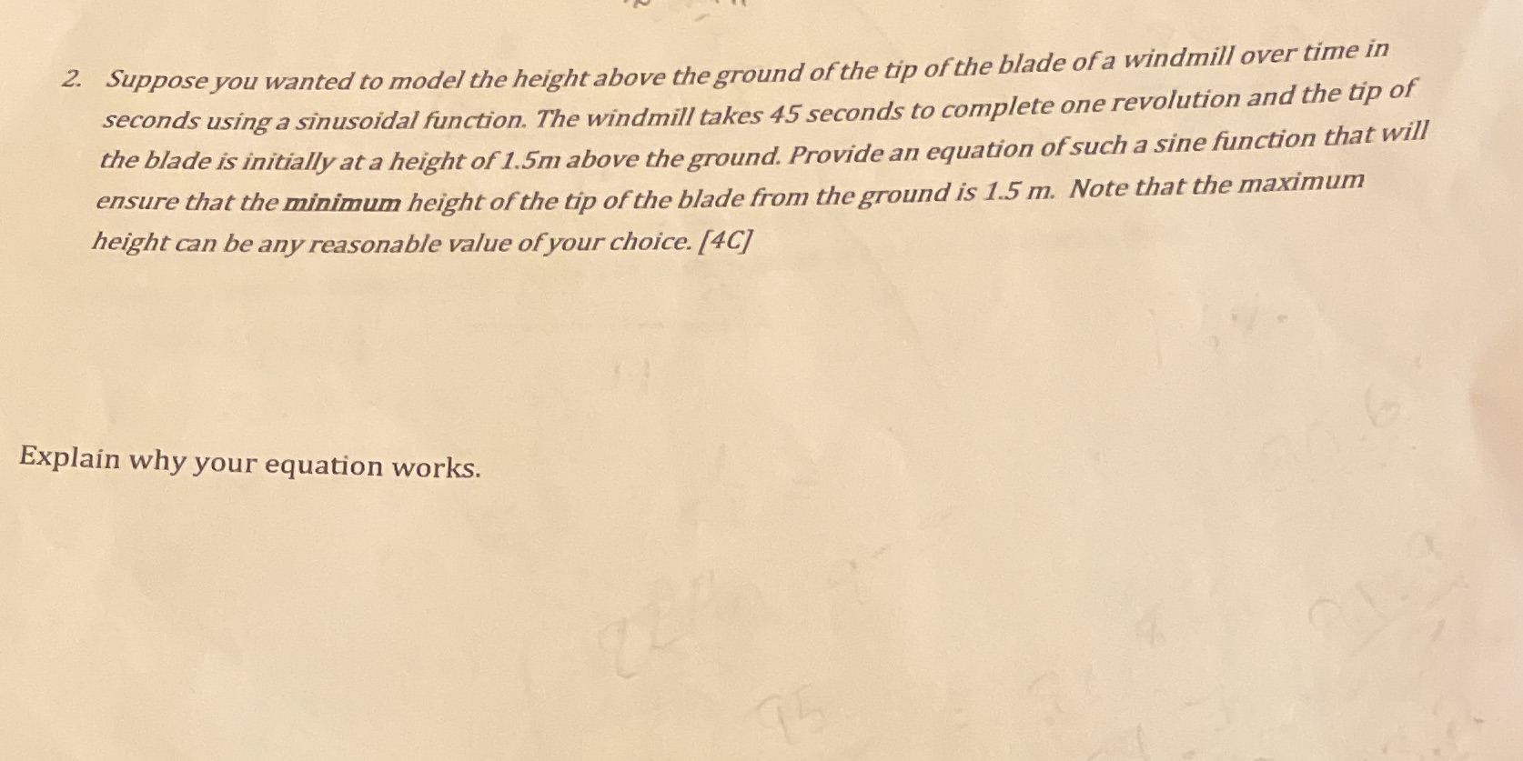 Please thoroughly explain why your equation works
