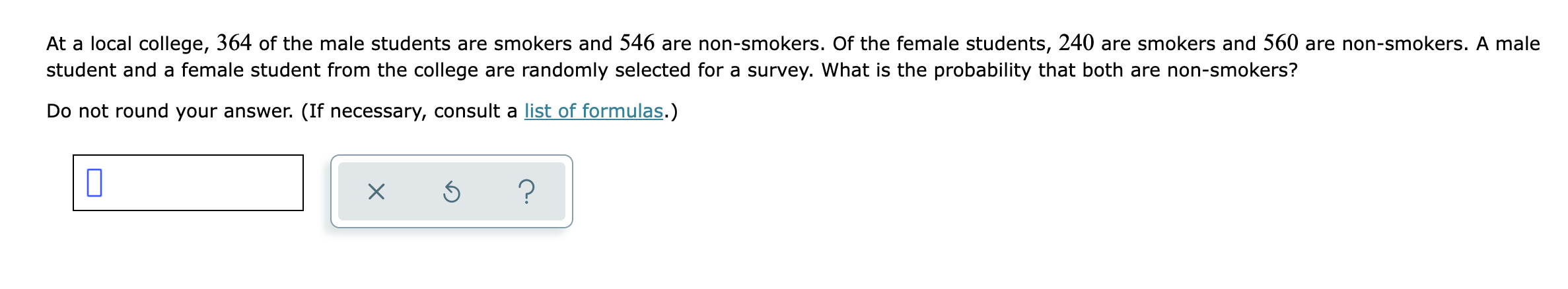 At a local college, 364 of the male students are