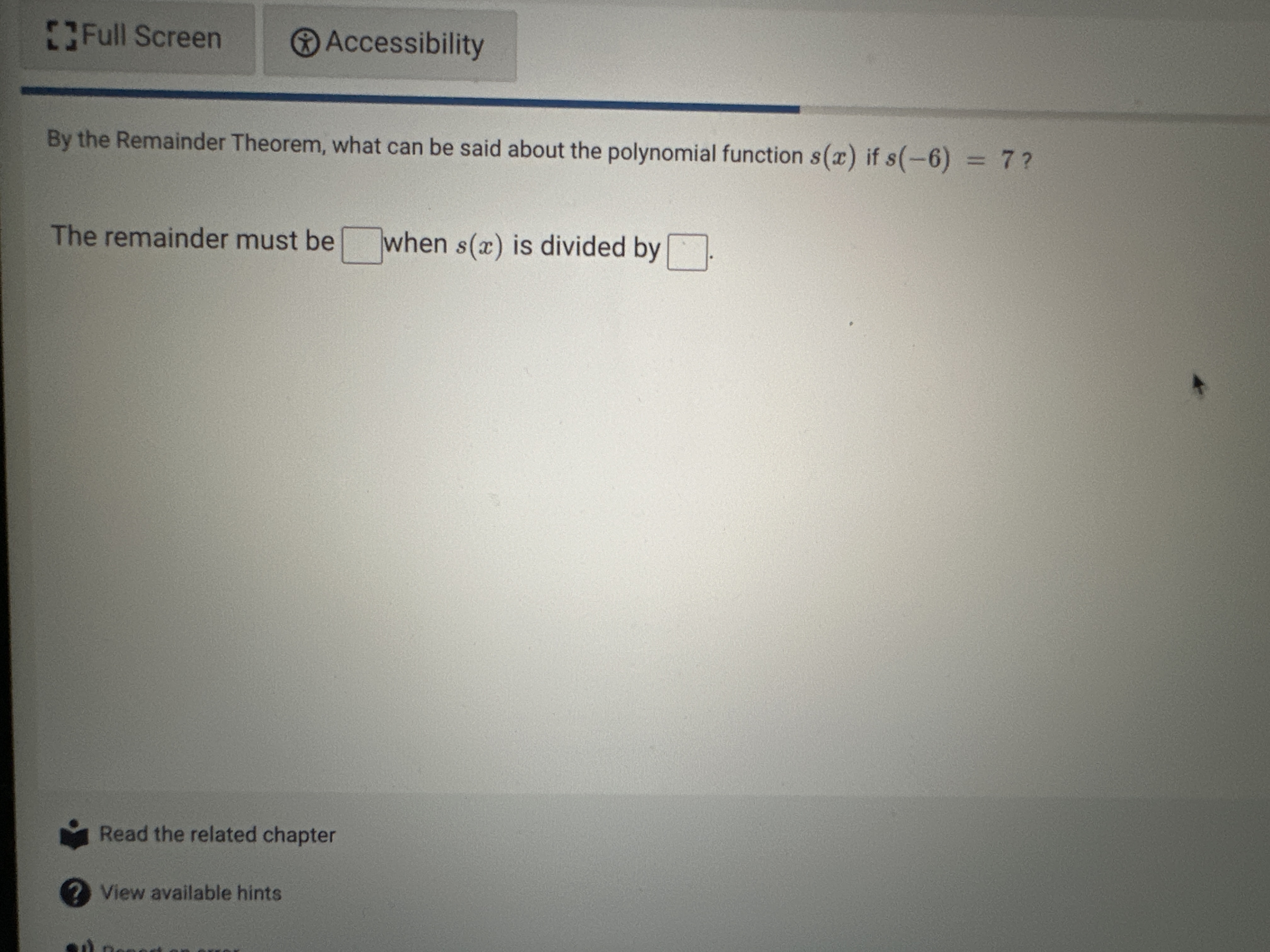 [Full Screen Accessibility By the Remainder