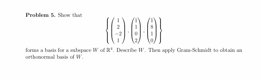 Problem 5. Show that 1 1 1 2 1 8 2 0 ' 1 1 2