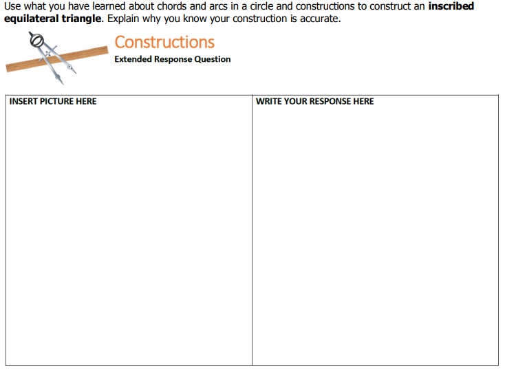 Use what you have learned about chords and arcs